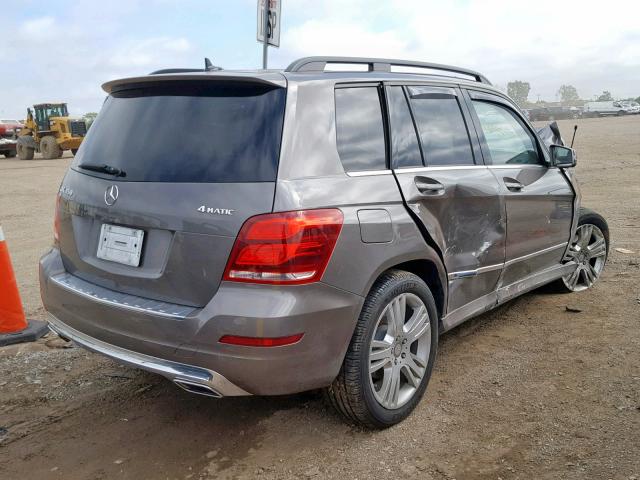 WDCGG8JB4EG260662 - 2014 MERCEDES-BENZ GLK 350 4M GRAY photo 4