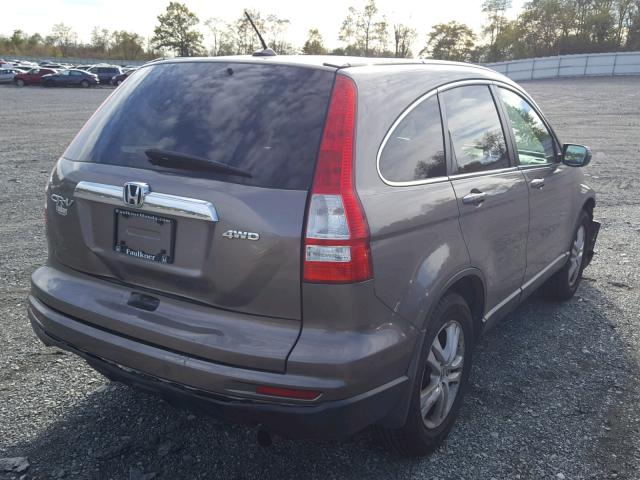 5J6RE4H71AL033942 - 2010 HONDA CR-V EXL GRAY photo 4