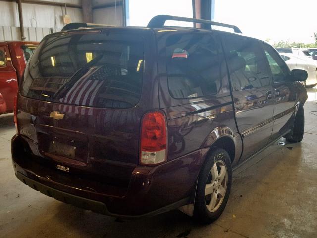 1GNDV33177D213000 - 2007 CHEVROLET UPLANDER L MAROON photo 4