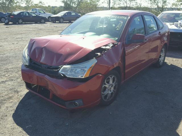 1FAHP36N39W207145 - 2009 FORD FOCUS SES RED photo 2