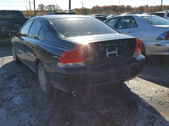 YV1RS592592733885 - 2009 VOLVO S60 2.5T BLACK photo 3