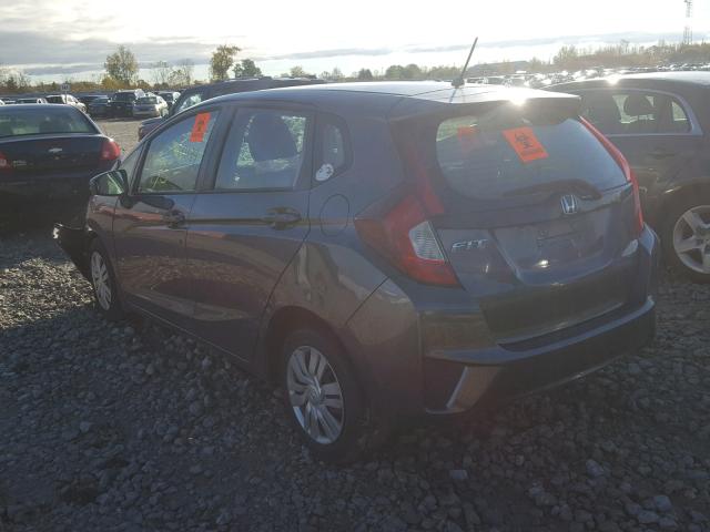 3HGGK5H59FM107383 - 2015 HONDA FIT LX GRAY photo 3