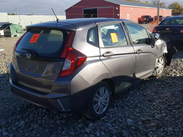 3HGGK5H59FM107383 - 2015 HONDA FIT LX GRAY photo 4