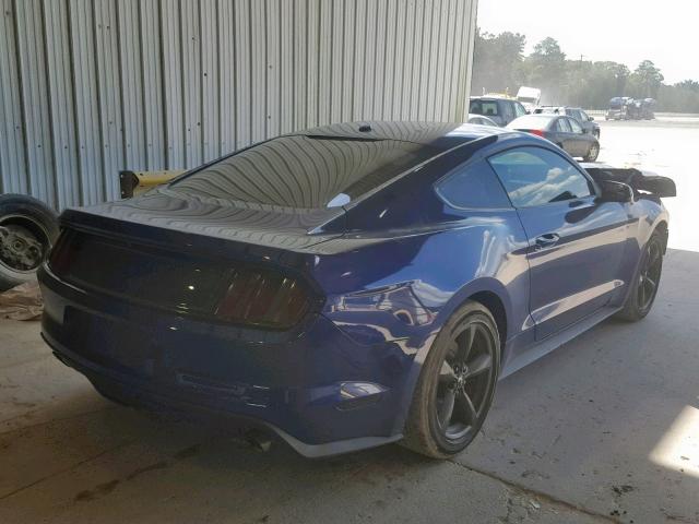 1FA6P8TH6G5326300 - 2016 FORD MUSTANG BLUE photo 4