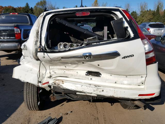 5J6RE4H72AL008256 - 2010 HONDA CR-V EXL WHITE photo 9