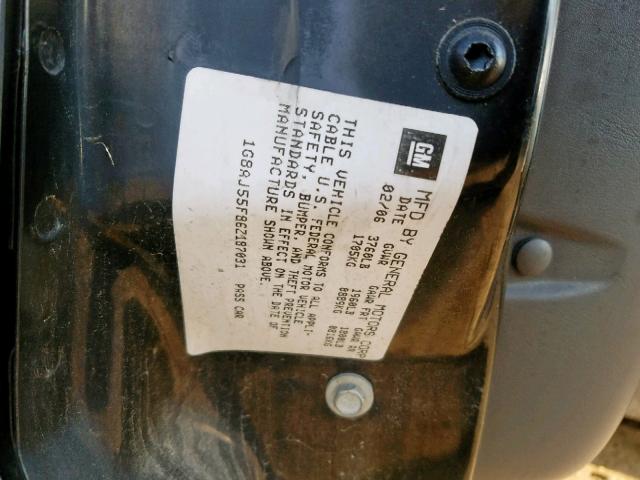 1G8AJ55F86Z187031 - 2006 SATURN ION LEVEL GRAY photo 10