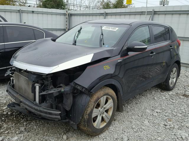 KNDPBCA24C7286604 - 2012 KIA SPORTAGE L BLACK photo 2