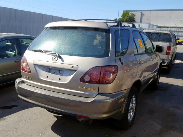 JT6HF10U7X0073829 - 1999 LEXUS RX 300 GOLD photo 4