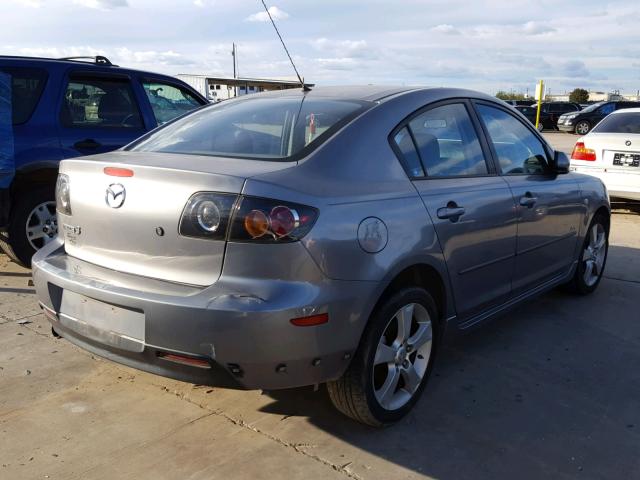 JM1BK323341186709 - 2004 MAZDA 3 S GRAY photo 4