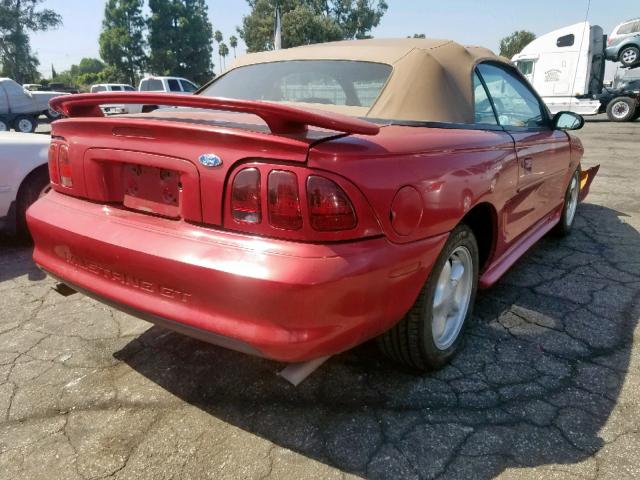 1FALP45X4TF209271 - 1996 FORD MUSTANG GT RED photo 4