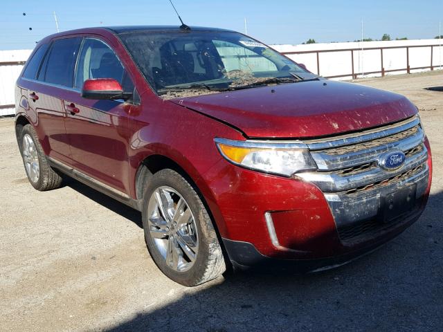 2FMDK3KC0EBB21486 - 2014 FORD EDGE LIMIT RED photo 1