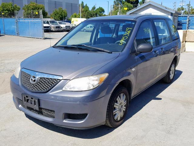 JM3LW28A360565203 - 2006 MAZDA MPV WAGON GRAY photo 2