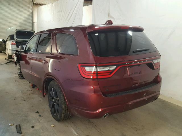 1C4RDJDG6JC445061 - 2018 DODGE DURANGO GT MAROON photo 3