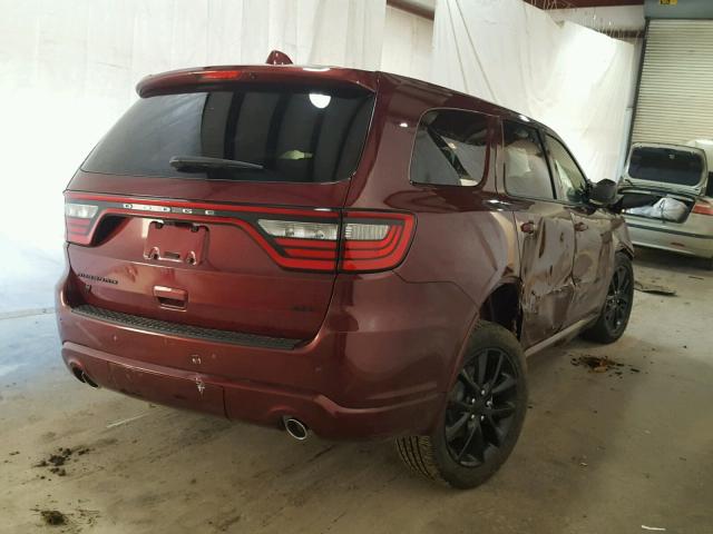 1C4RDJDG6JC445061 - 2018 DODGE DURANGO GT MAROON photo 4