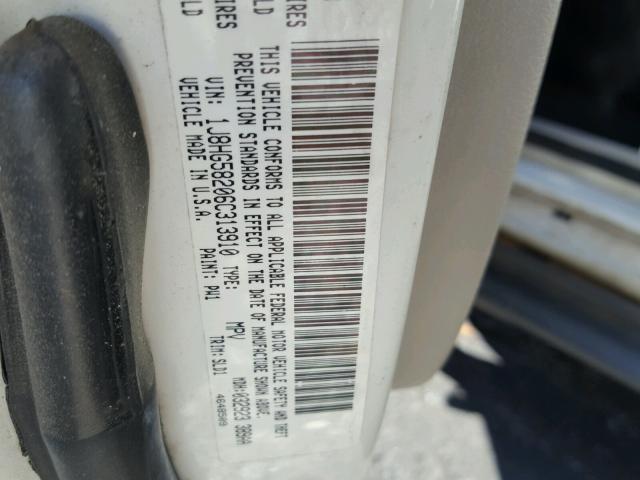 1J8HG58206C313910 - 2006 JEEP COMMANDER WHITE photo 10