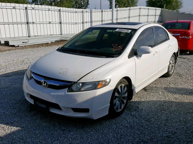 19XFA1F89AE000663 - 2010 HONDA CIVIC EX WHITE photo 2