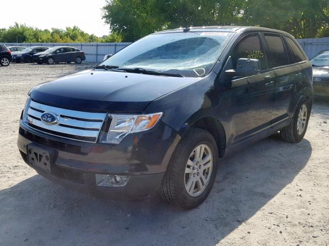 2FMDK38C38BB27746 - 2008 FORD EDGE SEL BLACK photo 2