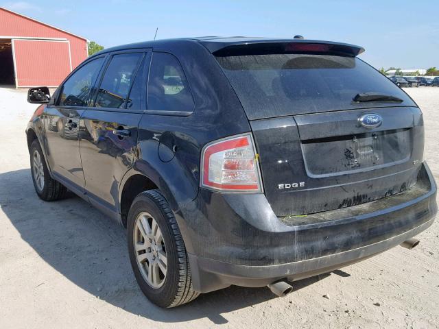 2FMDK38C38BB27746 - 2008 FORD EDGE SEL BLACK photo 3