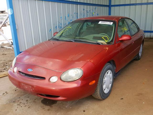 1FALP52U0VA174213 - 1997 FORD TAURUS GL RED photo 2