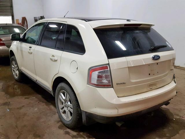 2FMDK48C68BA10104 - 2008 FORD EDGE SEL CREAM photo 3