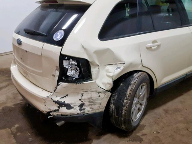 2FMDK48C68BA10104 - 2008 FORD EDGE SEL CREAM photo 9