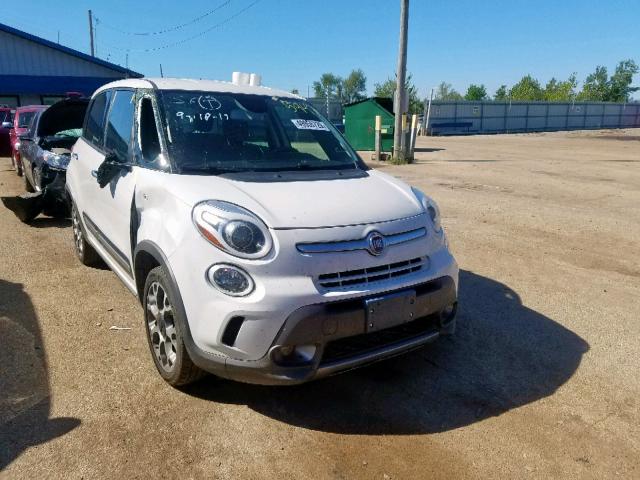 ZFBCFADH4EZ016015 - 2014 FIAT 500L TREKK WHITE photo 1