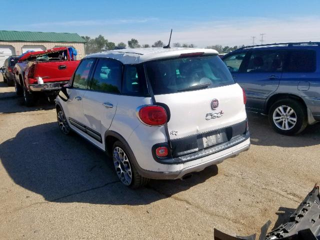 ZFBCFADH4EZ016015 - 2014 FIAT 500L TREKK WHITE photo 3