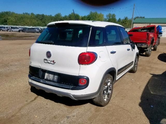 ZFBCFADH4EZ016015 - 2014 FIAT 500L TREKK WHITE photo 4