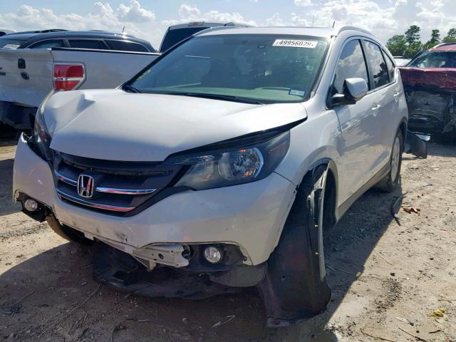 5J6RM3H73EL022279 - 2014 HONDA CR-V EXL WHITE photo 2