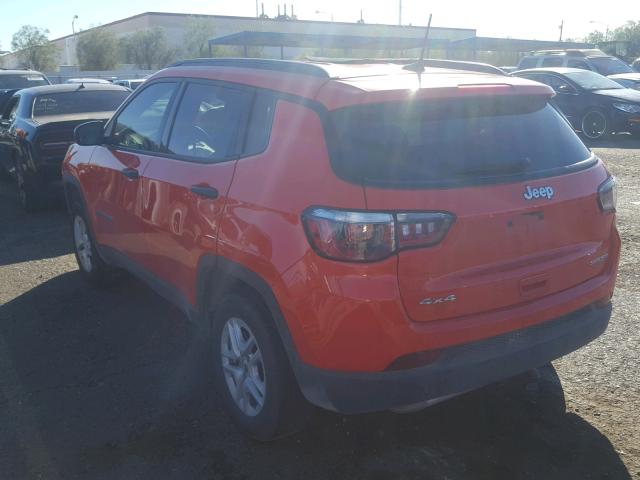 3C4NJDAB3HT656153 - 2017 JEEP COMPASS SP 橙色 照片 3