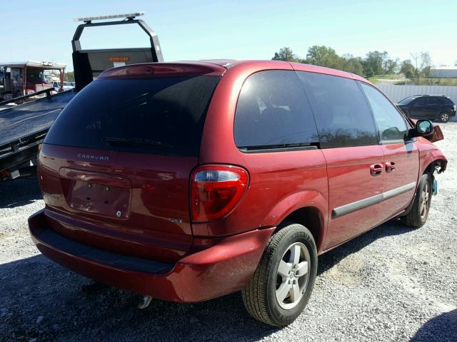 1D4GP45R56B757579 - 2006 DODGE CARAVAN SX RED photo 4