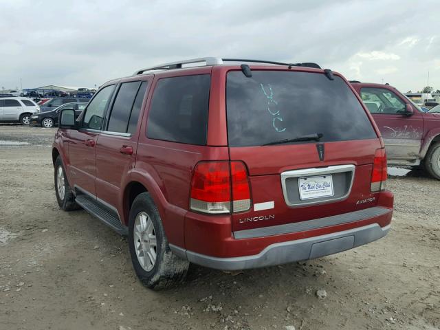 5LMEU68H24ZJ01266 - 2004 LINCOLN AVIATOR 红色 照片 3