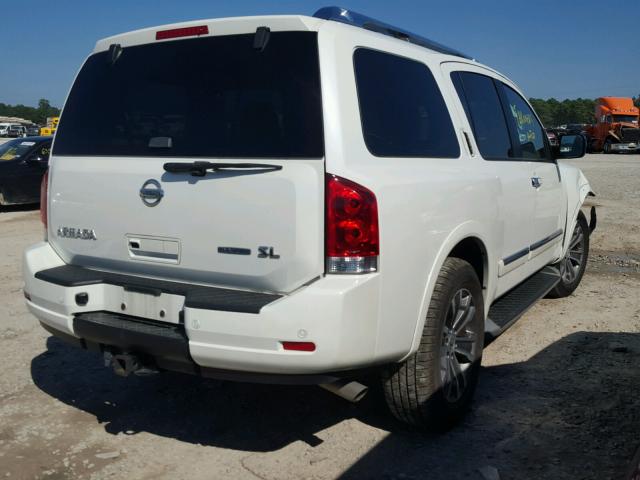 5N1BA0ND6FN601535 - 2015 NISSAN ARMADA SV WHITE photo 4