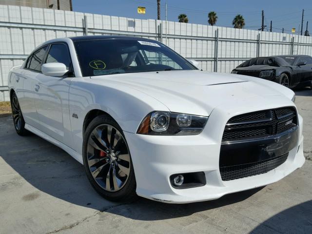 2C3CDXEJ8EH256504 - 2014 DODGE CHARGER SR WHITE photo 1