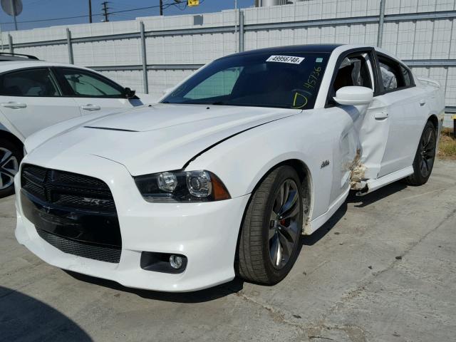 2C3CDXEJ8EH256504 - 2014 DODGE CHARGER SR WHITE photo 2