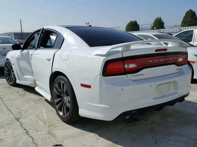 2C3CDXEJ8EH256504 - 2014 DODGE CHARGER SR WHITE photo 3