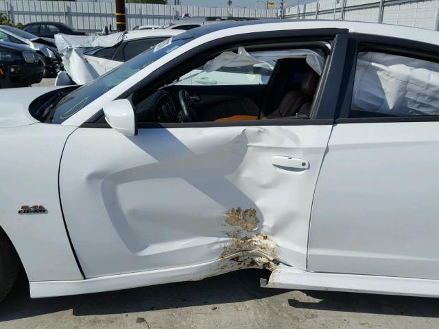 2C3CDXEJ8EH256504 - 2014 DODGE CHARGER SR WHITE photo 9