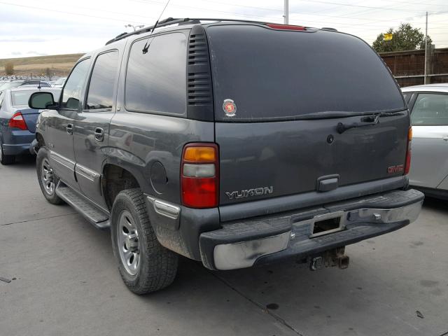 1GKEK13T61R183224 - 2001 GMC YUKON GRAY photo 3