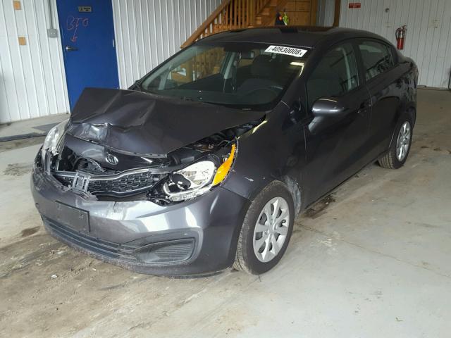 KNADN4A36C6071303 - 2012 KIA RIO EX GRAY photo 2