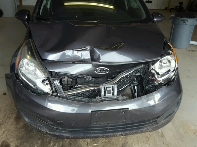 KNADN4A36C6071303 - 2012 KIA RIO EX GRAY photo 7