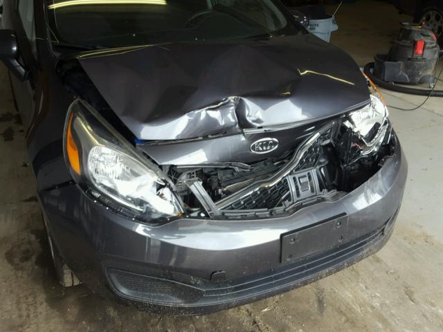 KNADN4A36C6071303 - 2012 KIA RIO EX GRAY photo 9