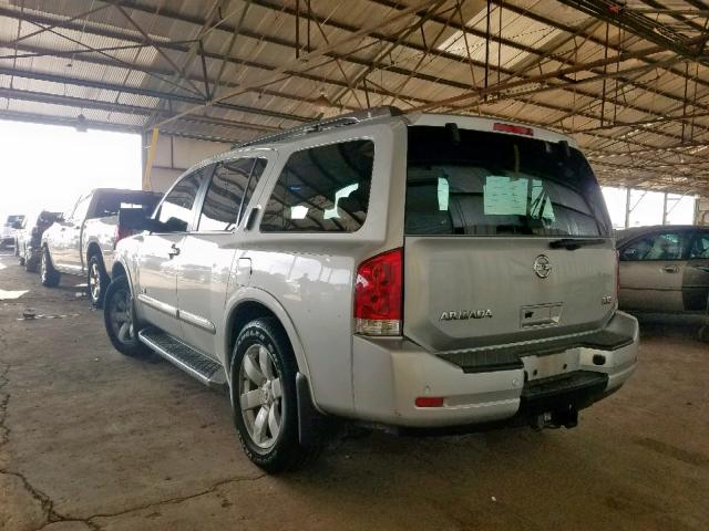 5N1AA08CX8N603905 - 2008 NISSAN ARMADA SE SILVER photo 3