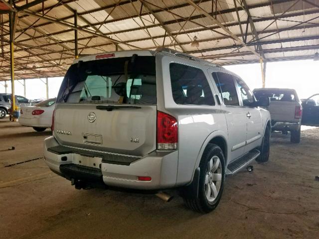 5N1AA08CX8N603905 - 2008 NISSAN ARMADA SE SILVER photo 4