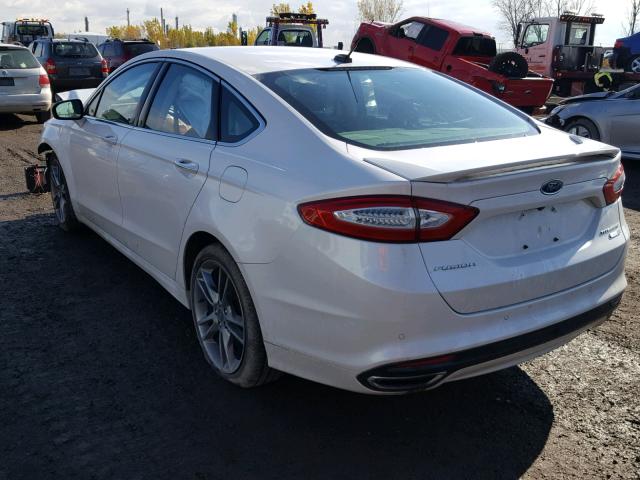 3FA6P0D93ER341601 - 2014 FORD FUSION TIT WHITE photo 3