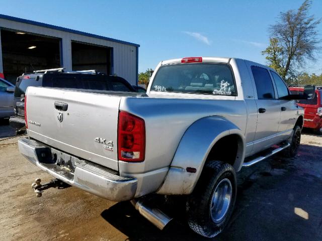 3D7MX49C86G270315 - 2006 DODGE RAM 3500 SILVER photo 4