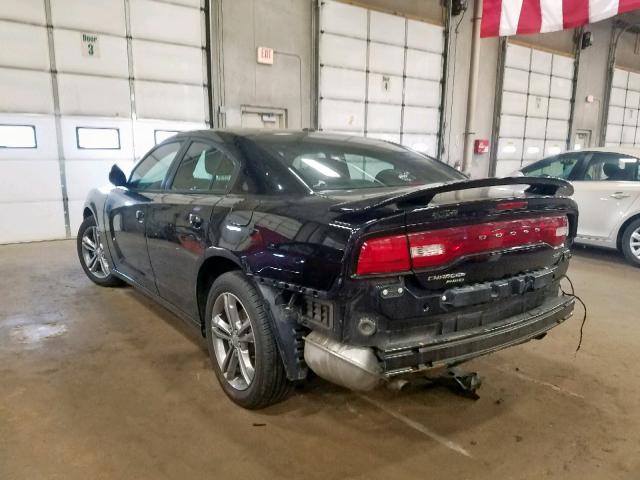 2C3CDXJG5EH178466 - 2014 DODGE CHARGER SX BLACK photo 3