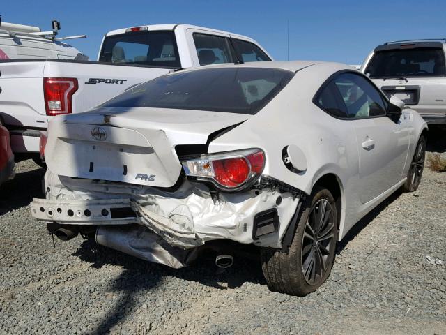 JF1ZNAA13D1722199 - 2013 TOYOTA SCION FR-S WHITE photo 4
