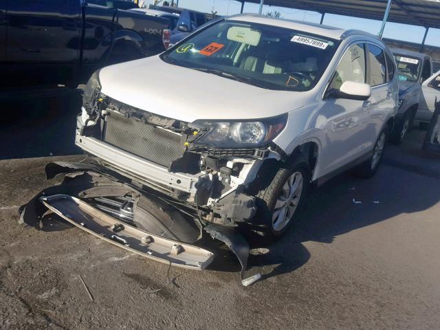 5J6RM3H76EL004648 - 2014 HONDA CR-V EXL WHITE photo 2