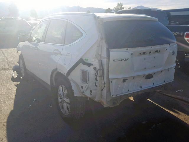 5J6RM3H76EL004648 - 2014 HONDA CR-V EXL WHITE photo 3