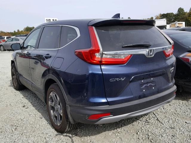 7FARW2H8XJE067613 - 2018 HONDA CR-V EXL BLUE photo 3